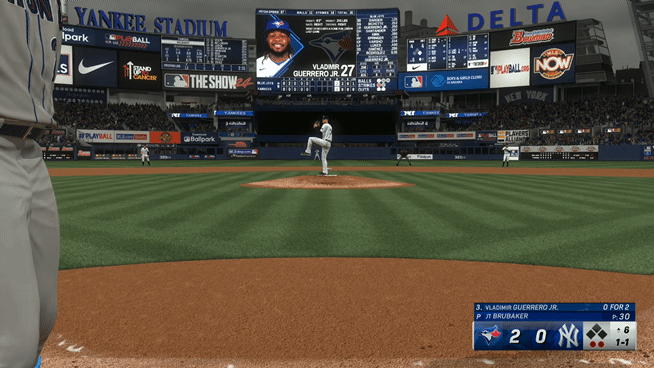 Vlad gives a hearty bat flip after hitting a no-doubter to Left Field.